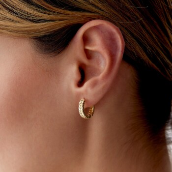 Aynalı Başak Halka Küpe - Arax