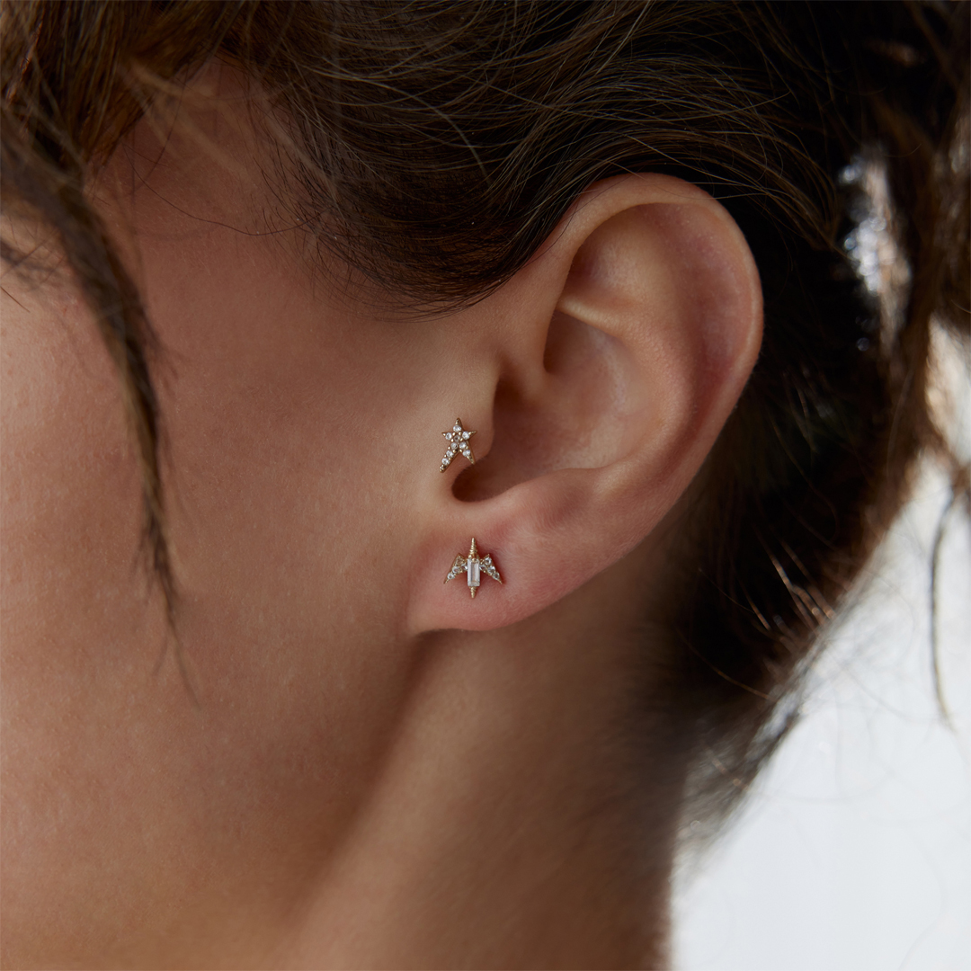 Baget Fletching Vidalı Küpe - 1