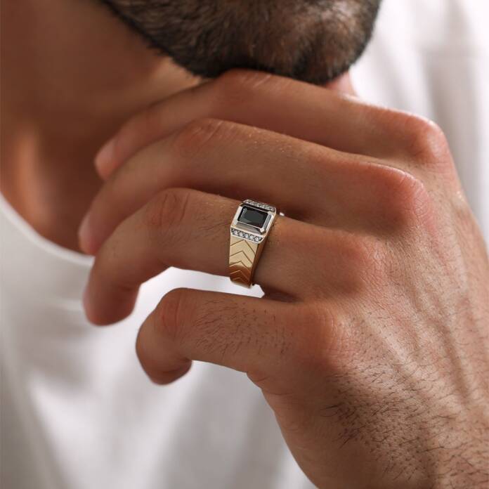 Baget Kesim Şövalye Erkek Yüzük - 1