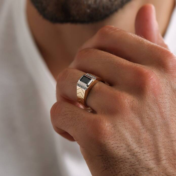 Baget Kesim Şövalye Erkek Yüzük - 2