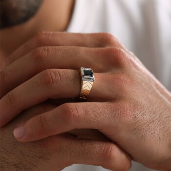 Baget Kesim Şövalye Erkek Yüzük - 3