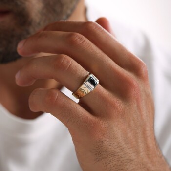 Baget Kesim Şövalye Erkek Yüzük - 4