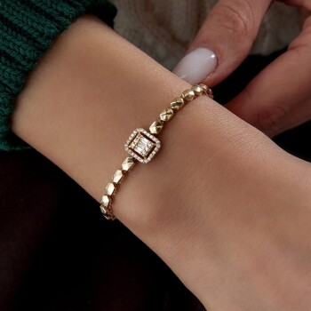 Baget Taşlı Altıgen Bileklik - Gökhan Bera