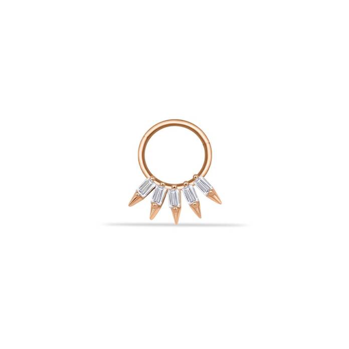 Baget Taşlı Diken Motifli Helix Piercing - 1