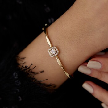 Baget Taşlı Geometrik Kelepçe - Koçak (1)