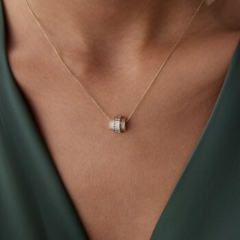 Baget Taşlı Kubbe Kolye - Rayna