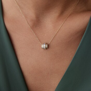 Baget Taşlı Kubbe Kolye - Rayna (1)