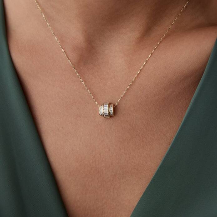 Baget Taşlı Kubbe Kolye - 2