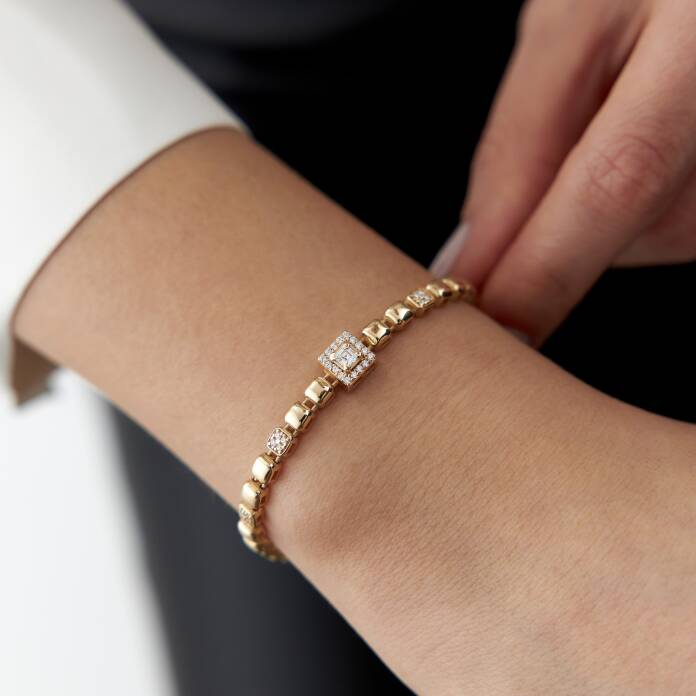 Baget Taşlı Küp Bileklik - 1