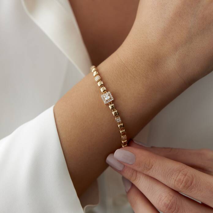 Baget Taşlı Küp Bileklik - 2