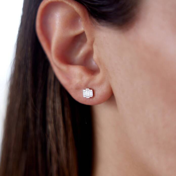 Baget Taşlı Küpe - 1