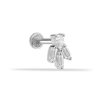 Baget Taşlı Motifli Minimal Tragus Piercing - 2