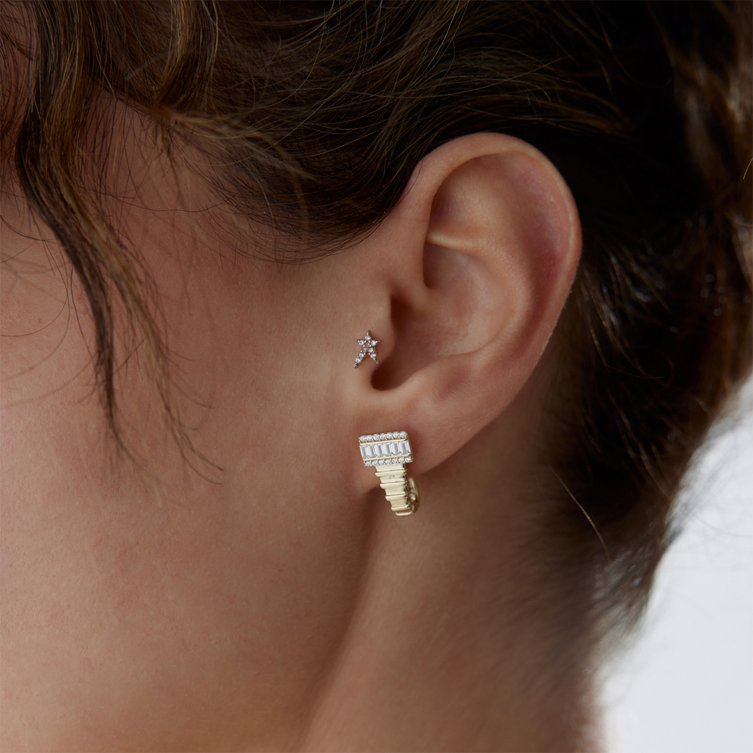 Baget Taşlı Naja Küpe - 1