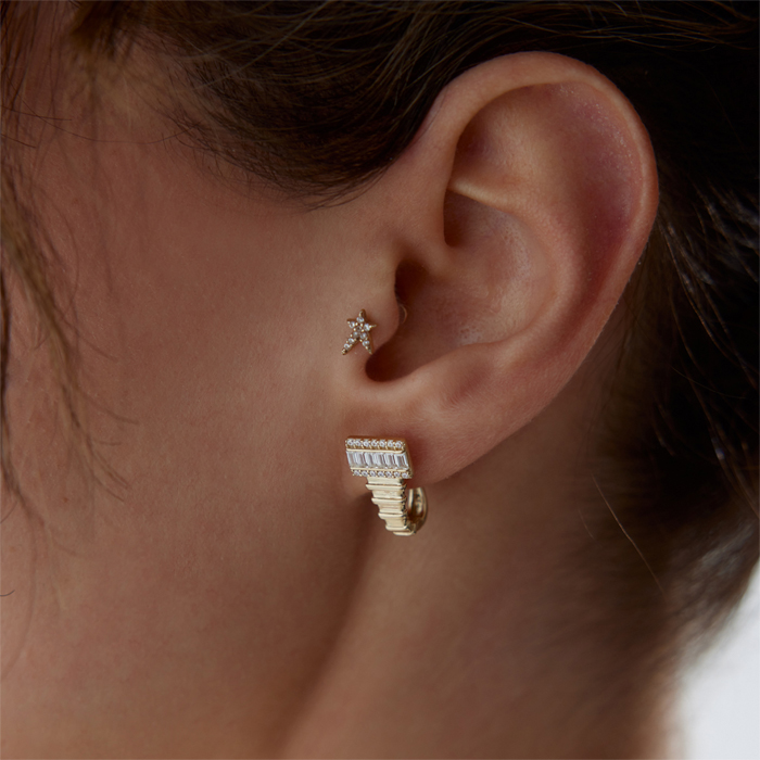 Baget Taşlı Naja Küpe - 2