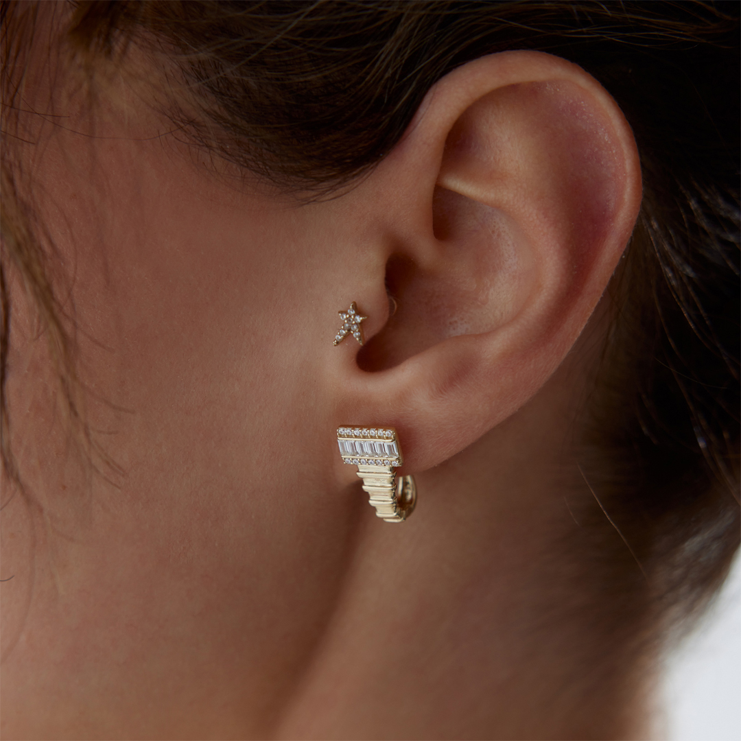 Baget Taşlı Naja Küpe - 2