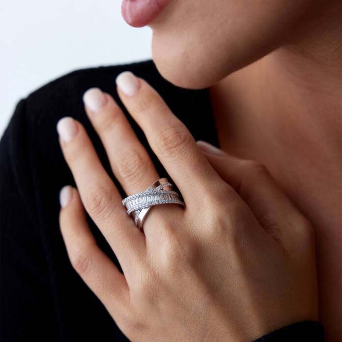 Baget Taşlı X Yüzük - 1