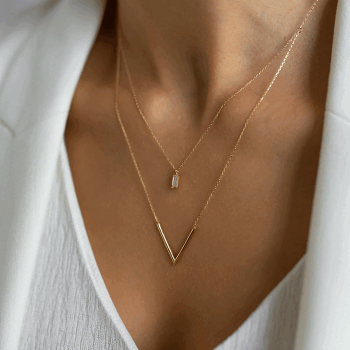 Baget V İkili Kolye - Rayna