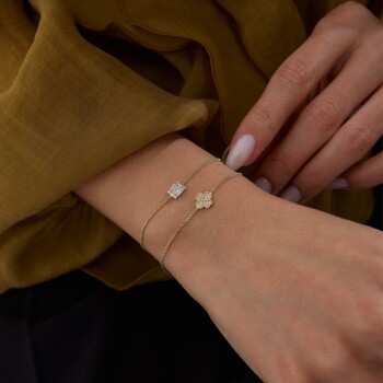 Baget ve Yonca İkili Bileklik - Rayna