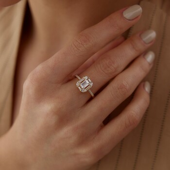 Baget ve Yuvarlak Taşlı Tarz Yüzük - Ali Altınbas