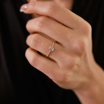 Bagetli Burgu Yüzük - Mazal