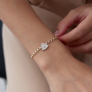 Bagetli Triangle Bileklik - Rayna