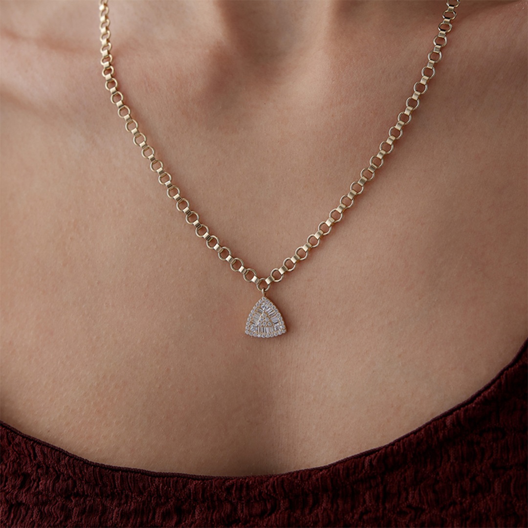 Bagetli Triangle Kolye - 1