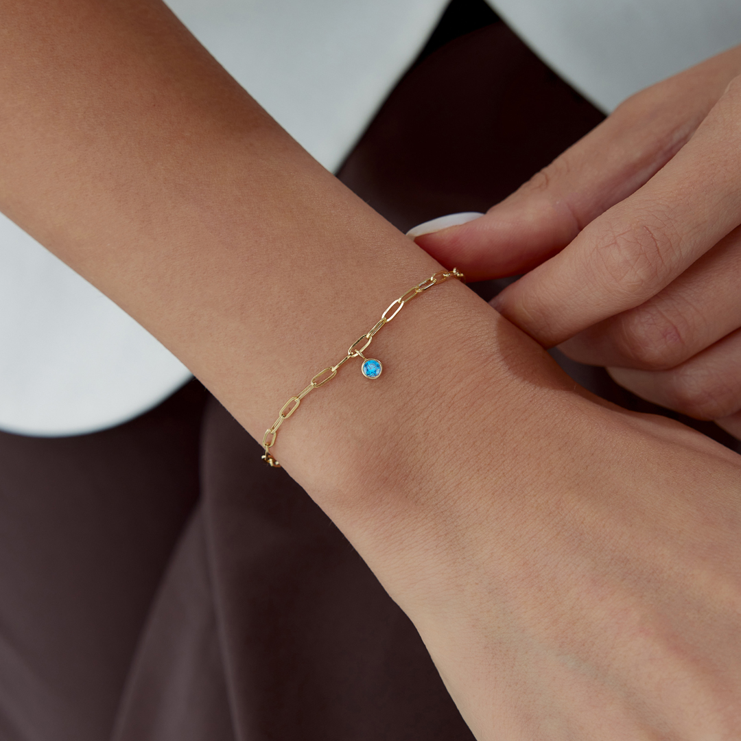 Balık Burcu Aquamarine Ataç Bileklik - 2