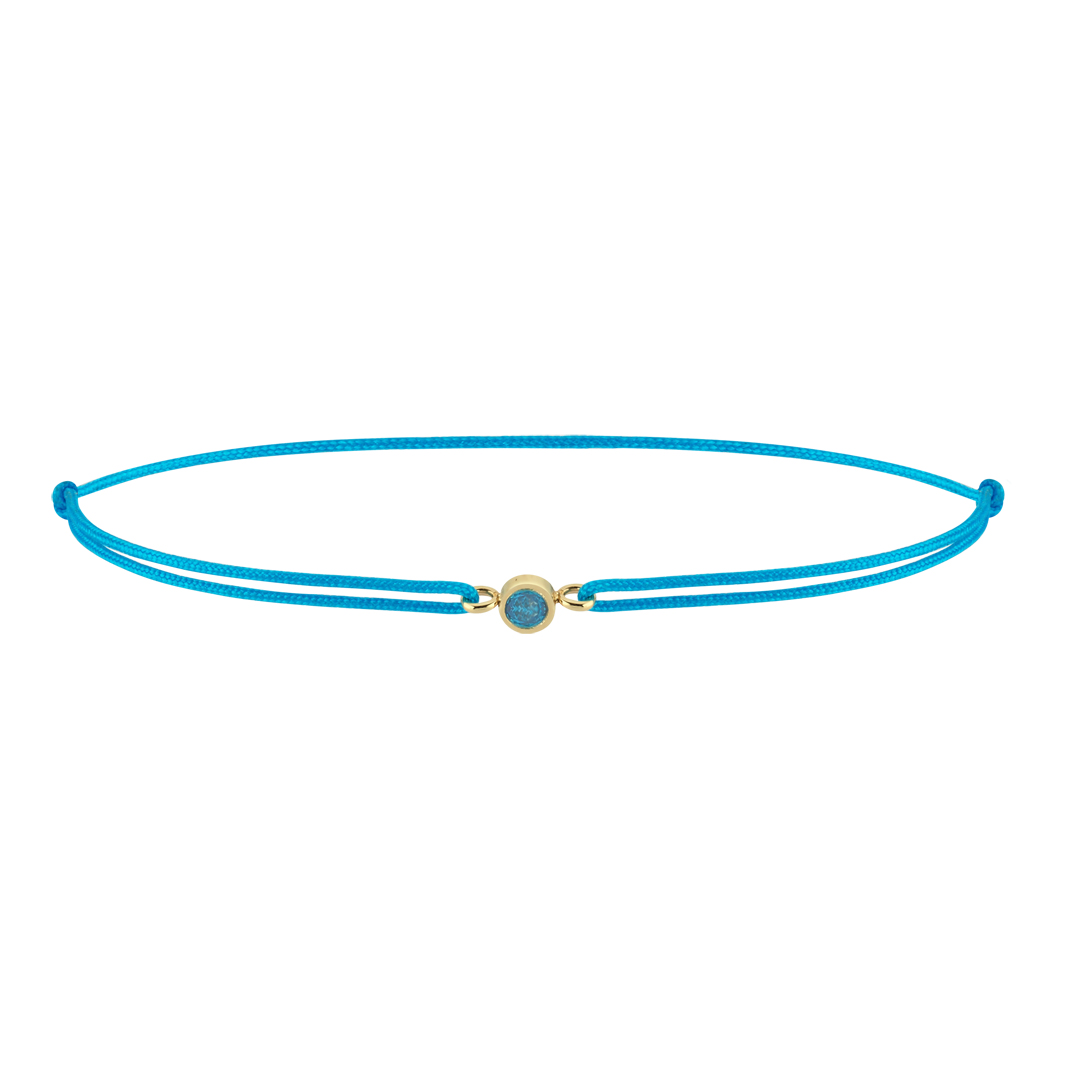 Balık Burcu Aquamarine İpli Bileklik - 3