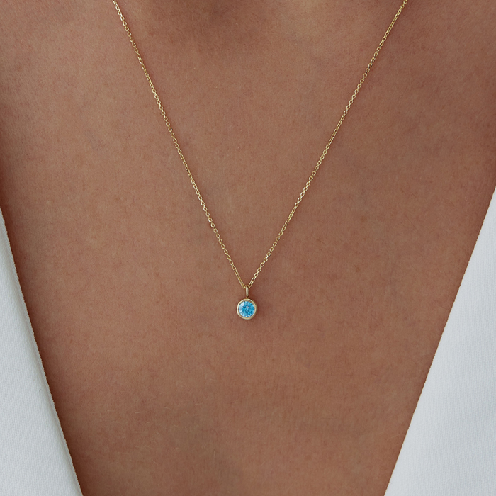 Balık Burcu Aquamarine Kolye - Simoro