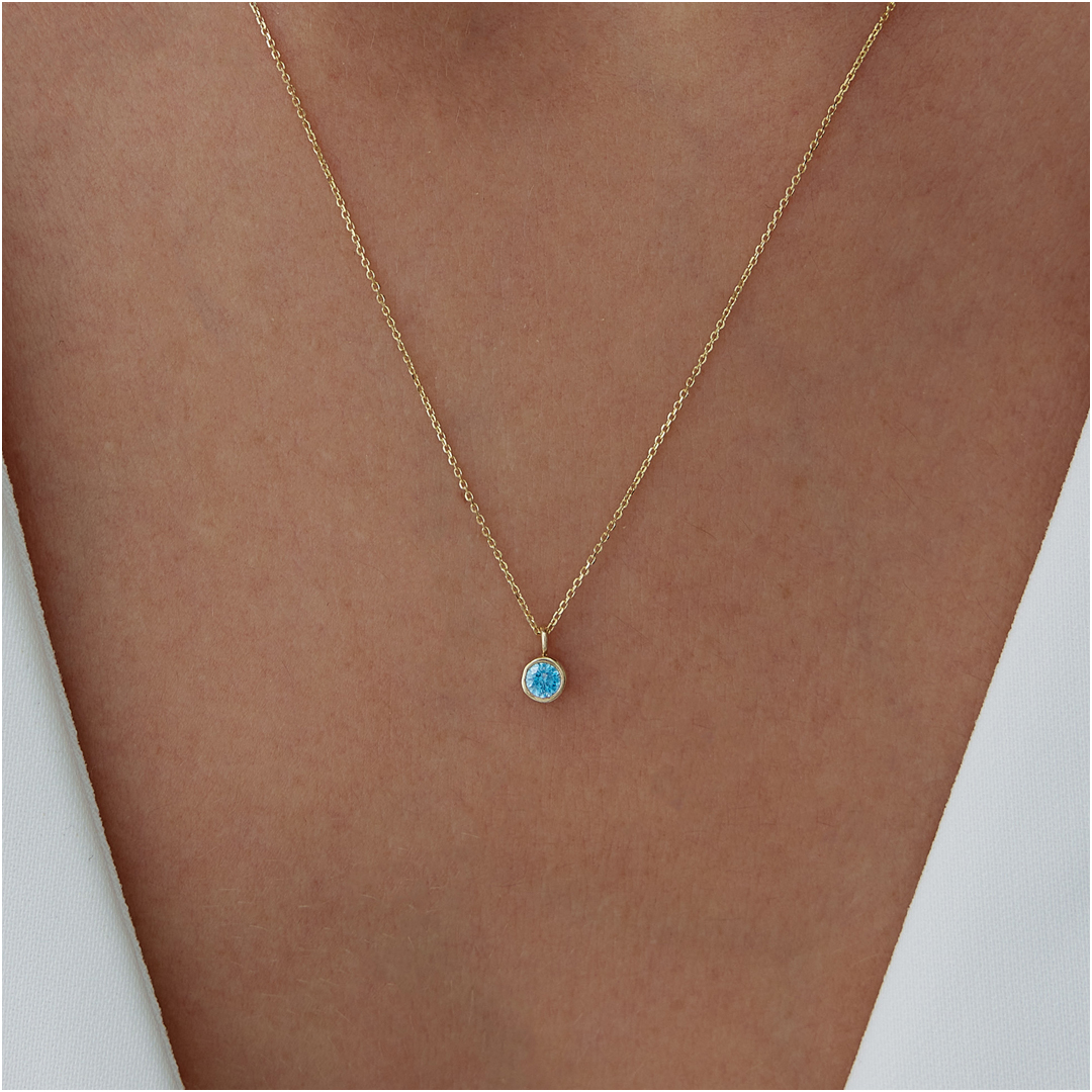 Balık Burcu Aquamarine Kolye - 1