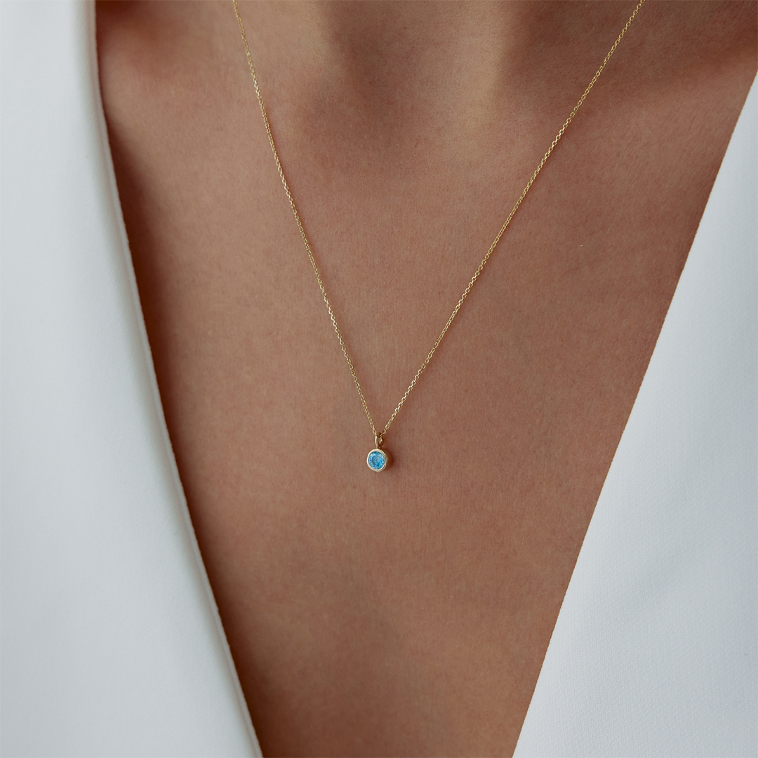 Balık Burcu Aquamarine Kolye - 2