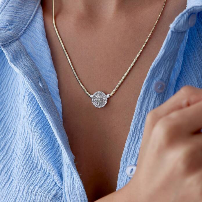 Balık Sırtı Trapez Kolye - 1