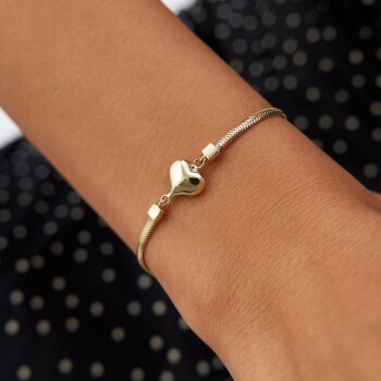 Balıksırtı Kalp Bileklik - Mazi (1)