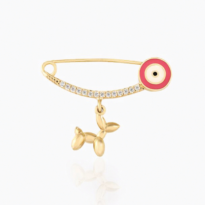 Balon Köpek Gözlü Bebek İğnesi - Melike