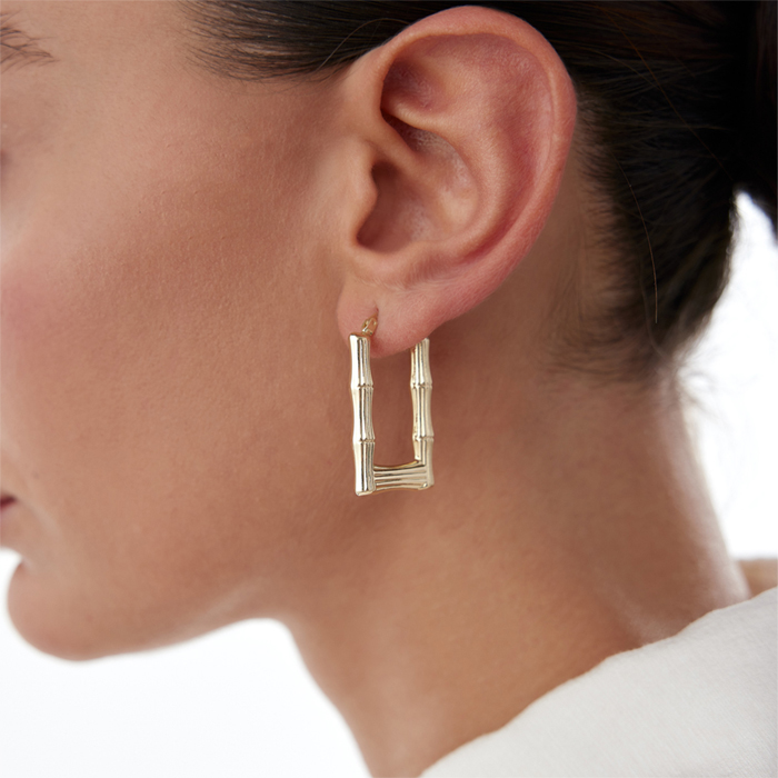 Bambu Dikdörtgen Küpe - Dilmener (1)