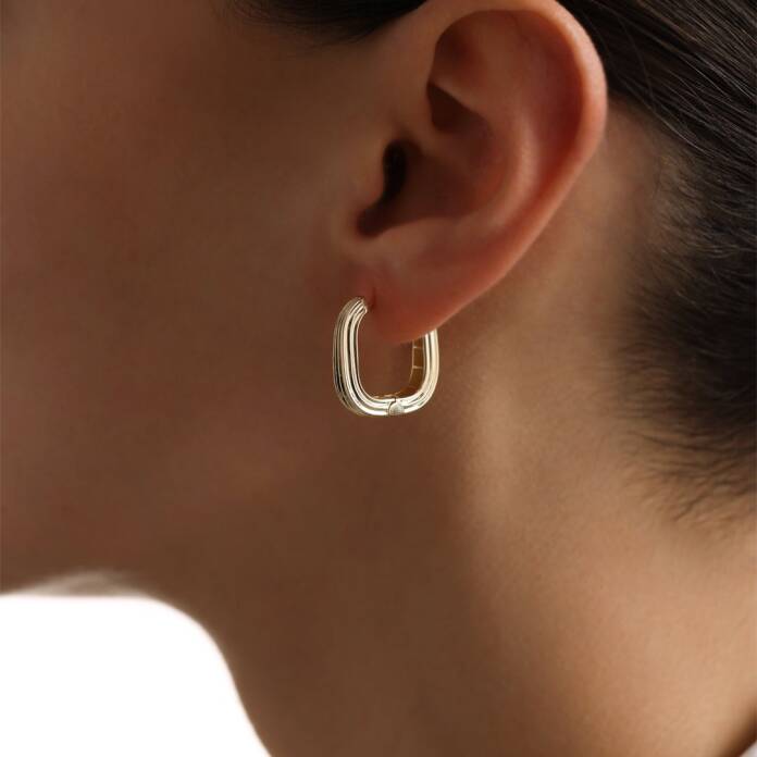 Bambu Square Küpe - 1