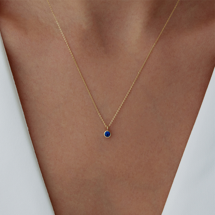 Başak Burcu Sapphire Kolye - Simoro