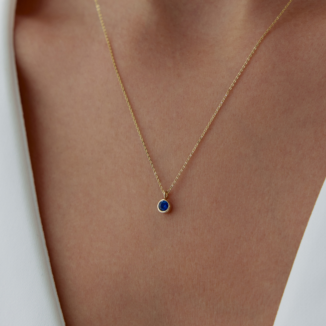 Başak Burcu Sapphire Kolye - 2