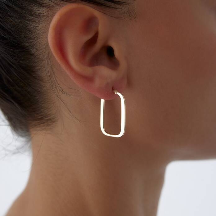 Basic Kare Fiyon Küpe - 2