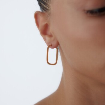 Basic Kare Fiyon Küpe - Koçak