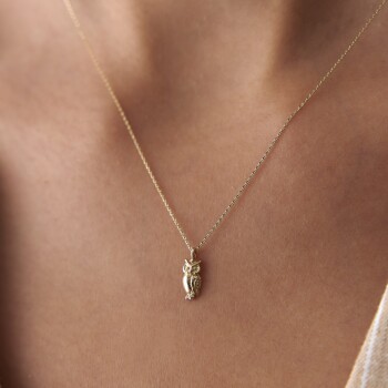 Baykuş Figürlü Kolye - Alen (1)