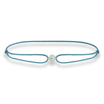 Bebe Mavisi Mineli Nazar İp Bileklik - 3