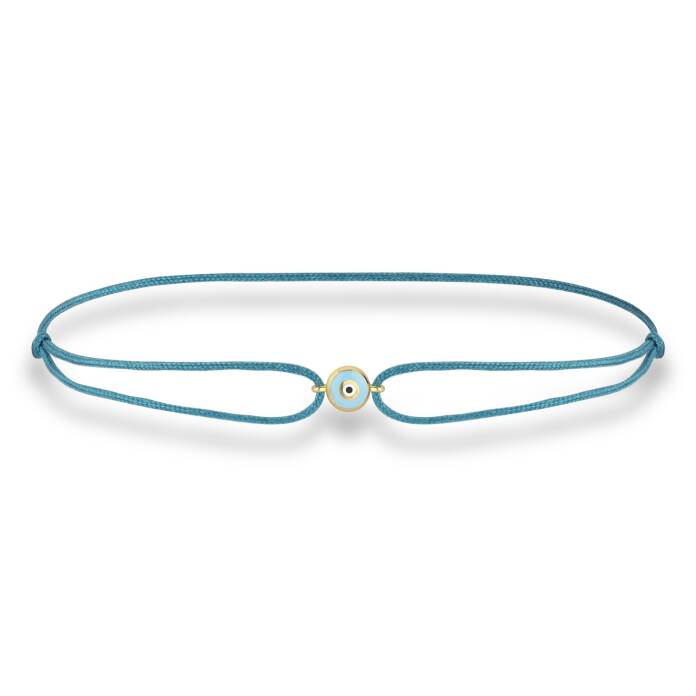Bebe Mavisi Mineli Nazar İp Bileklik - 3