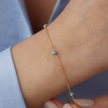 Bebe Mavisi Nazar Bileklik - Cemart