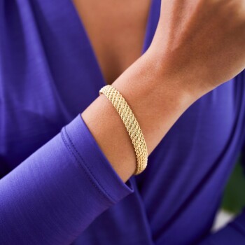 Beş Sıra Hasır Bileklik - Zincir İş