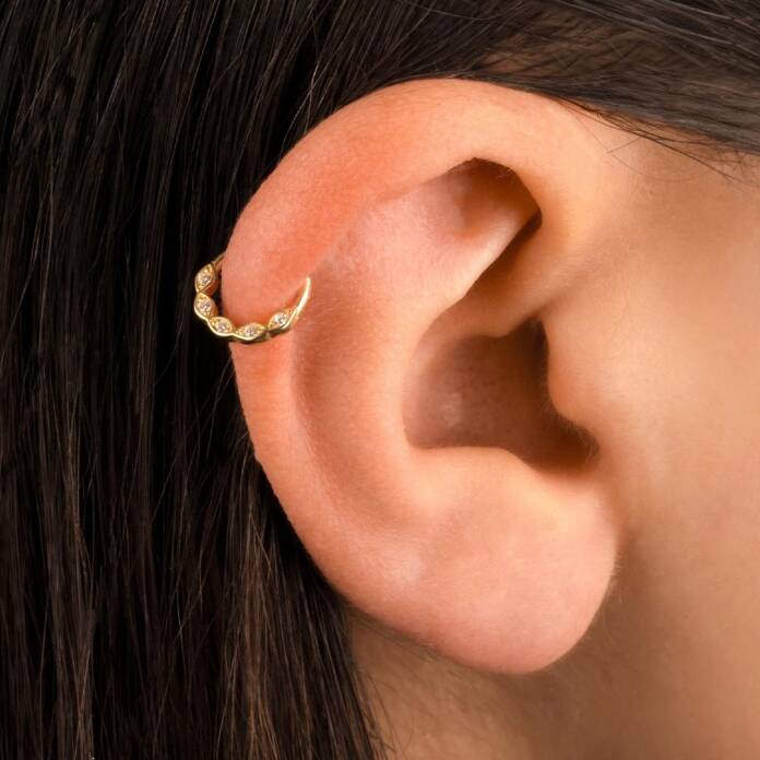 Beş Taş Dudak Motilfi Helix Piercing - 3