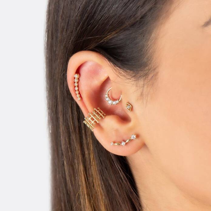 Beş Tektaşlı Helix Piercing - 2