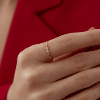 Beştaşlı Minimal Yüzük - Cemart (1)