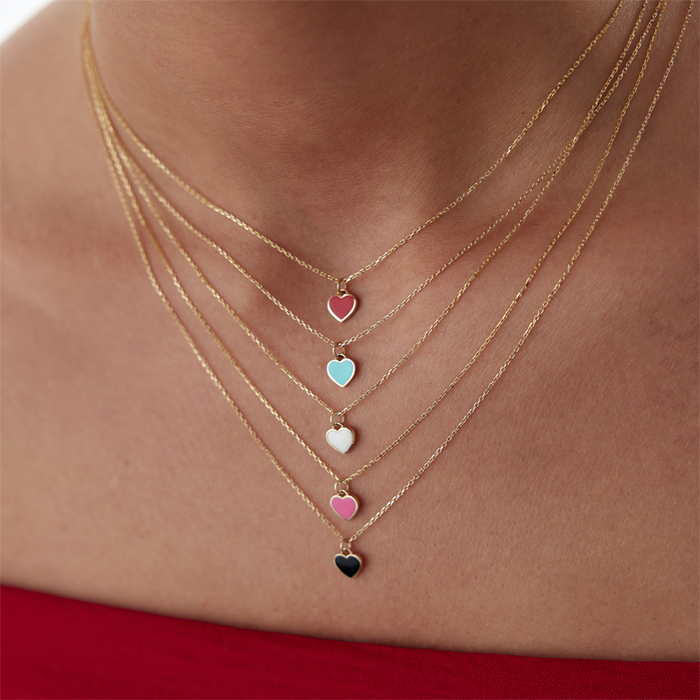 Beyaz Kalp Kolye - 4