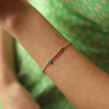 Beyaz Mine Fil Bileklik - Reha